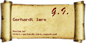 Gerhardt Imre névjegykártya